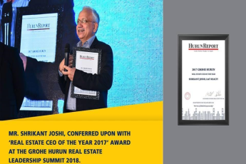 Mr. Shrikant Joshi, CEO & MD of L&T Realty awarded The Real Estate CEO of the Year 2017